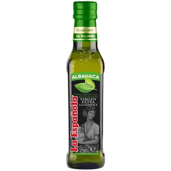 Aceite de oliva virgen extra albahaca LA ESPAÑOLA, botella 25 cl - 0.25 l - Imagen del producto en Findit