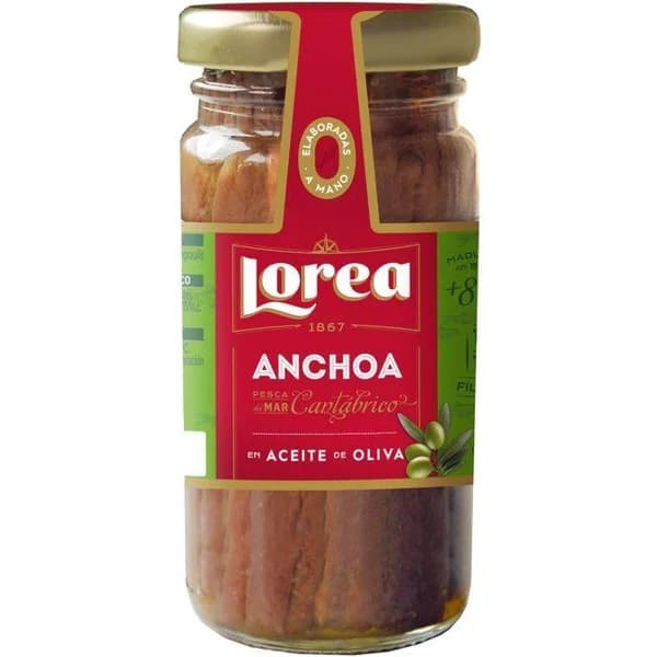 Anchoa del Cantabrico en aceite de oliva LOREA, frasco 55 g - 0.06 kg - Imagen del producto en Findit
