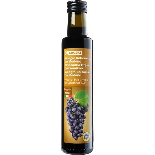 Vinagre balsámico de Módena EROSKI, botella 250 ml - 0.25 l - Imagen del producto en Findit