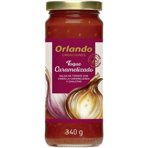 Tomate frito con cebolla caramelizada ORLANDO, frasco 340 g - 0.34 kg - Imagen del producto en Findit