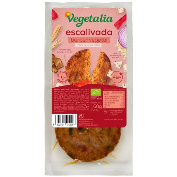 Vegeburguer de escalivada-queso azul bio VEGETALIA, sobre 160 g - 0.16 kg - Imagen del producto en Findit