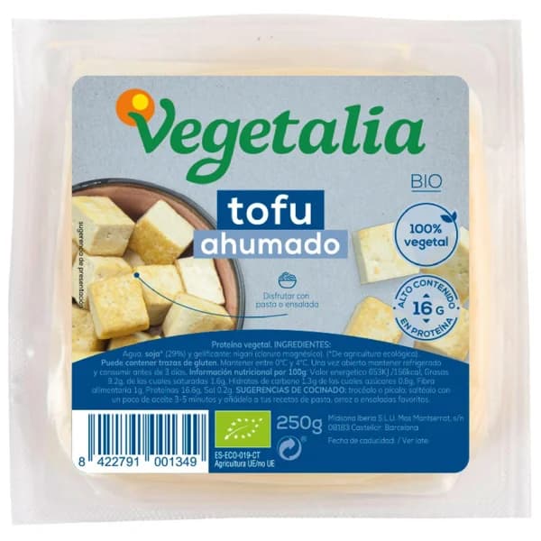 Tofu ahumado bio VEGETALIA, sobre 250 g - 0.25 kg - Imagen del producto en Findit