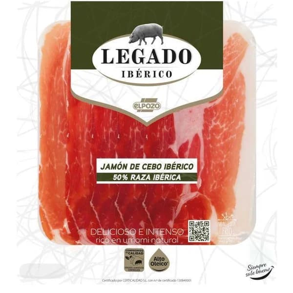 Jamón de cebo ibérico LEGADO IBÉRICO, sobre 60 g - 0.06 kg - Imagen del producto en Findit
