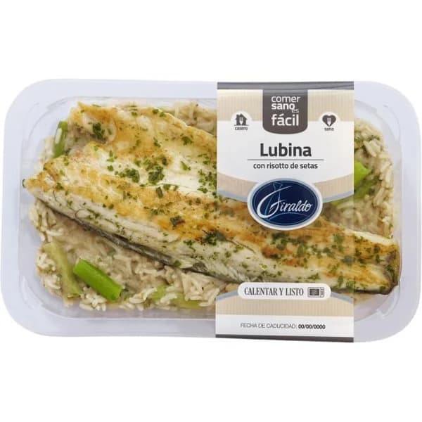 Lubina con risotto de setas GIRALDO, bandeja 300 g - 0.3 kg - Imagen del producto en Findit