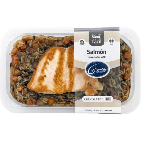 Salmón con arroz al wok GIRALDO, bandeja 270 g - 0.27 kg - Imagen del producto en Findit