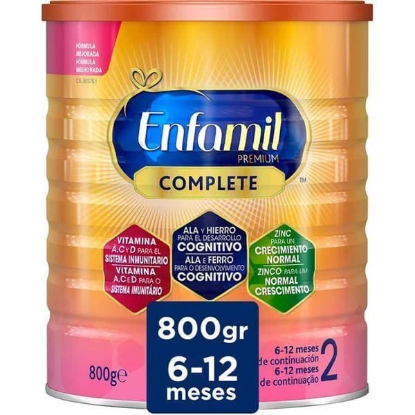 Leche de continuación en polvo ENFAMIL COMPLETE 2, lata 800 g - 0.8 kg - Imagen del producto en Findit