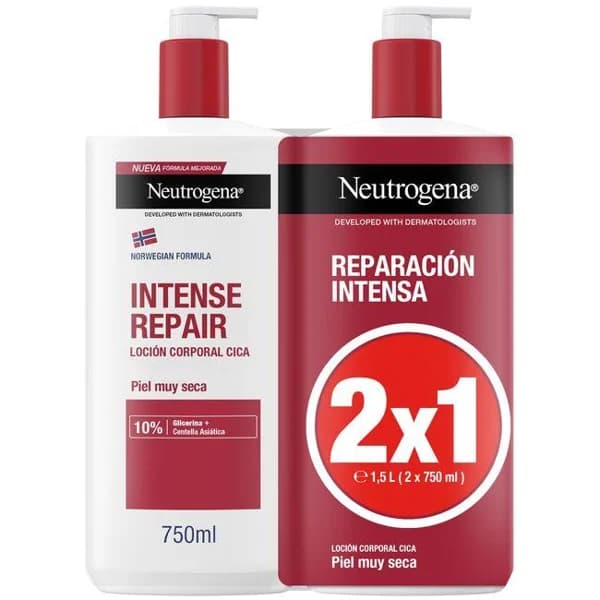 Loción Reparación Intensa NEUTROGENA, pack 2x750 ml - 1.5 l - Imagen del producto en Findit