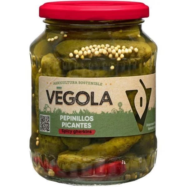 Pepinillos agridulces picantes VEGOLA, frasco 345 g - 1 ud - Imagen del producto en Findit
