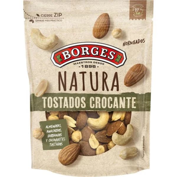 Cocktail crocante BORGES NATURA, bolsa 170 g - 0.17 kg - Imagen del producto en Findit