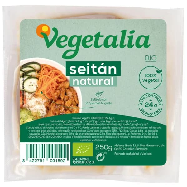 Seitan fresco bio VEGETALIA, sobre 250 g - 0.25 kg - Imagen del producto en Findit