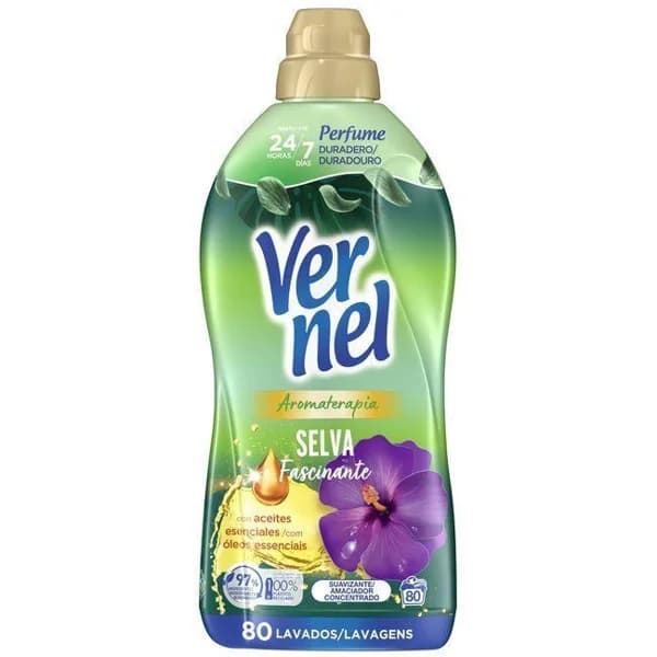 Suavizante aromaterapia selva VERNEL, botella 80 dosis - 80 ud - Imagen del producto en Findit