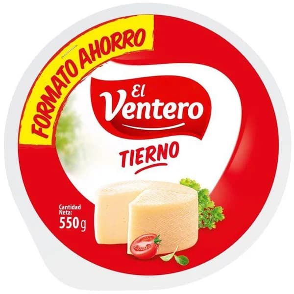 Queso tierno EL VENTERO, pieza 550 g - 0.55 kg - Imagen del producto en Findit