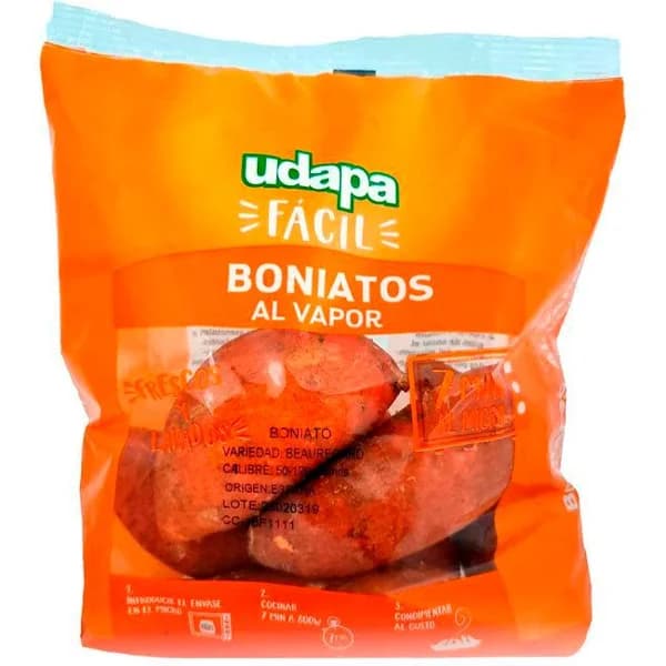 Boniato micro UDAPA FÁCIL, bolsa 400 g - 0.4 kg - Imagen del producto en Findit
