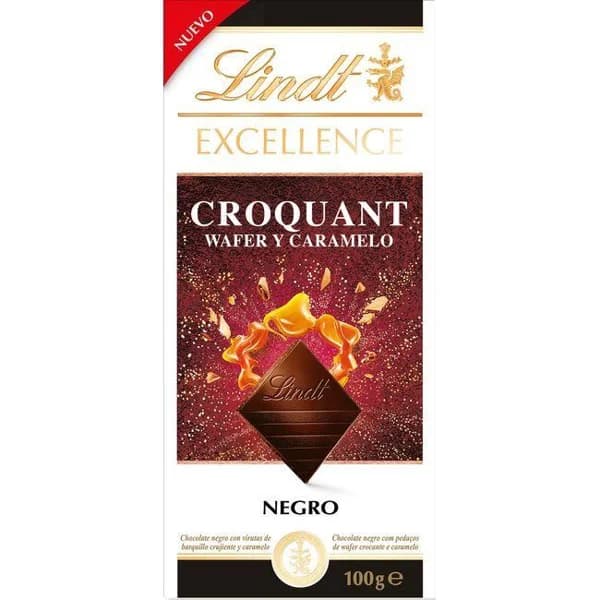 Chocolate negro con barquillo-caramelo EXCELLENCE, tableta 100 g - 0.1 kg - Imagen del producto en Findit