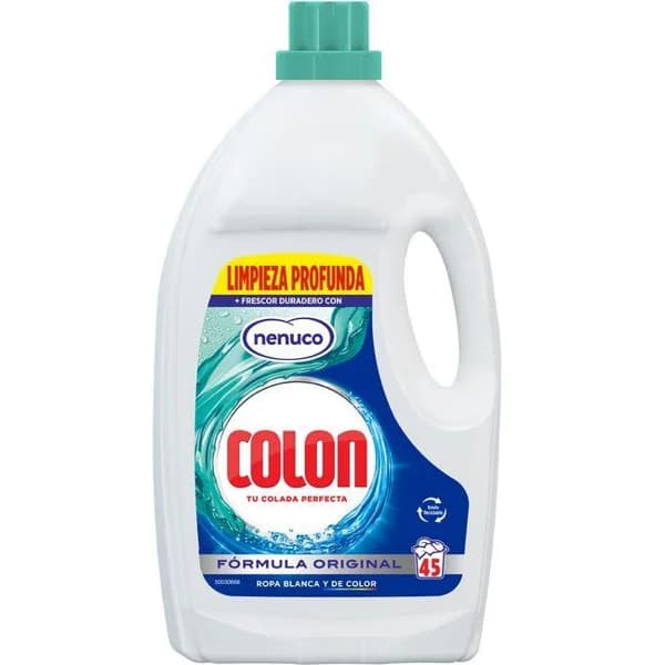 Detergente gel nenuco COLON, garrafa 45 dosis - 45 ud - Imagen del producto en Findit