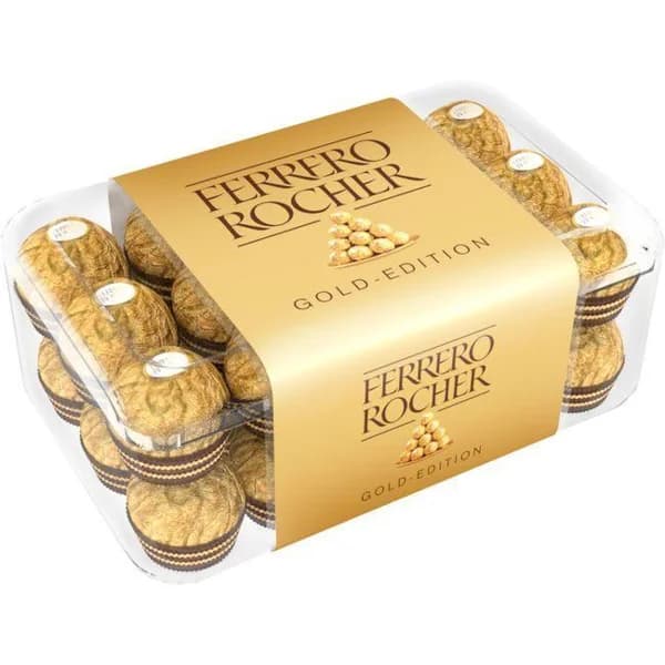 Bombones T30 FERRERO ROCHER, 30 uds, caja 375 g - 1 ud - Imagen del producto en Findit