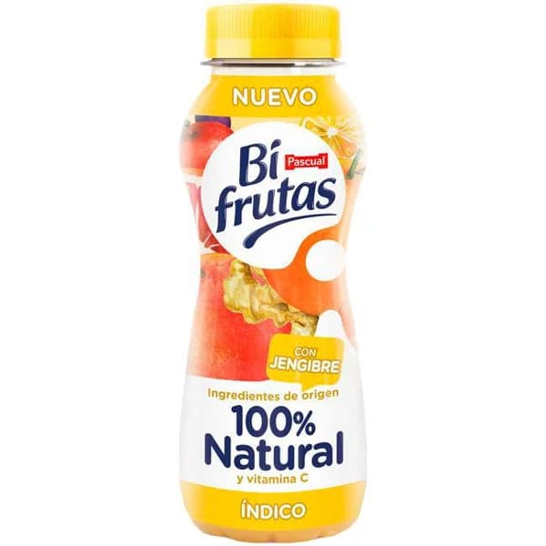 Zumo Índico con jengibre BIFRUTAS, botella 240 ml - 1 ud - Imagen del producto en Findit