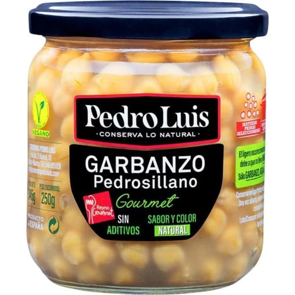 Garbanzo pedrosillano cocido PEDRO LUIS, frasco 250 g - 0.25 kg - Imagen del producto en Findit