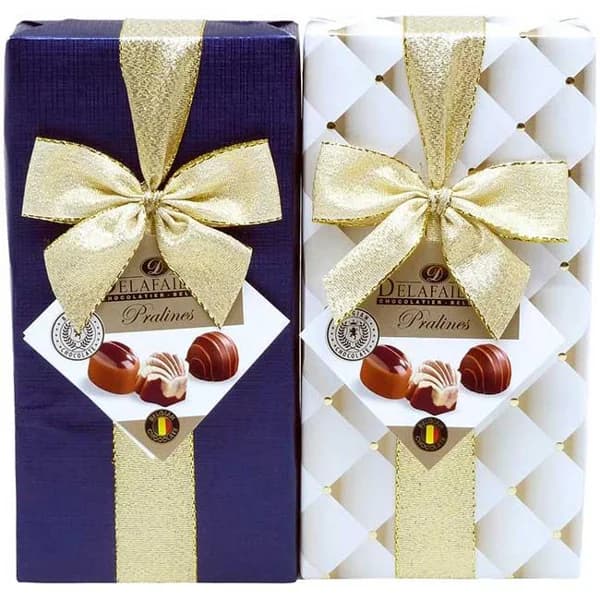 Bombones belgas con lazo DELAFAILLE, caja 200 g - 1 ud - Imagen del producto en Findit