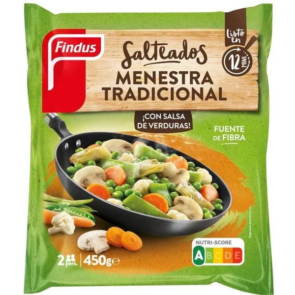 Menestra con salsa de verdura FINDUS, bolsa 450 g - 0.45 kg - Imagen del producto en Findit