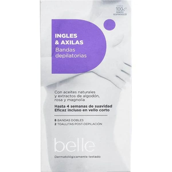Bandas depilatorias de cera ingles&axilas BELLE, caja 16 uds - 1 ud - Imagen del producto en Findit