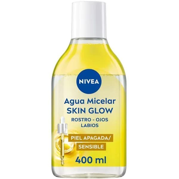 Agua micelar Skin Glow+5% serum vit C&E NIVEA, bote 400 ml - 1 ud - Imagen del producto en Findit