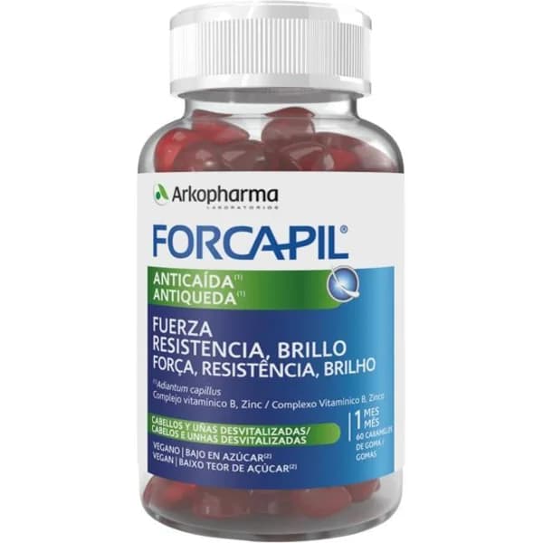 Forcapil anticaída gominolas ARKOPHARMA, bote 60 cápsulas - 60 ud - Imagen del producto en Findit