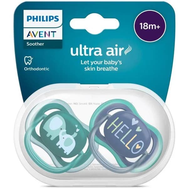 Chupete para niño deco +18 PHILIPS AVENT ULTRA AIR, pack 2 uds - 2 ud - Imagen del producto en Findit