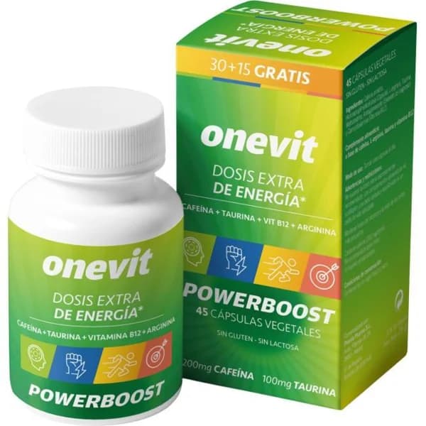 Multivitaminas energía Powerboost ONEVIT, bote 45 cápsulas. - 1 ud - Imagen del producto en Findit