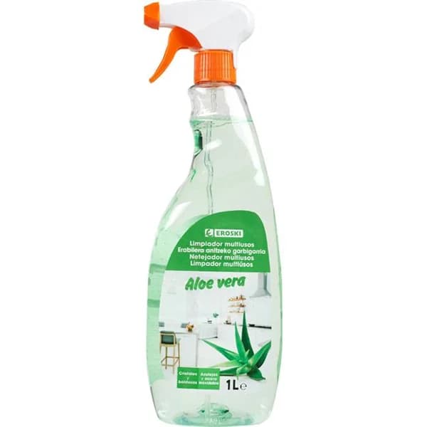 Limpiador multisuperficies aloe EROSKI, pistola 1 litro - 1 l - Imagen del producto en Findit