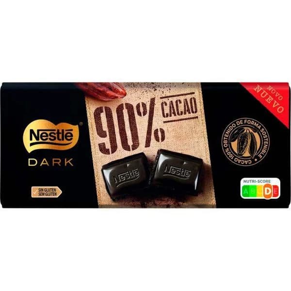 Chocolate dark 90% NESTLÉ, tableta 110 g - 0.11 kg - Imagen del producto en Findit