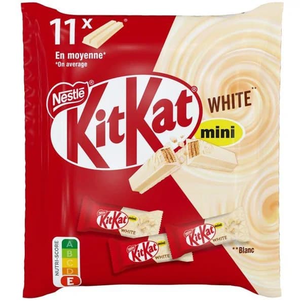Barrita de chocolate blanco minis KIT KAT, bolsa 146,3 g - 0.15 kg - Imagen del producto en Findit