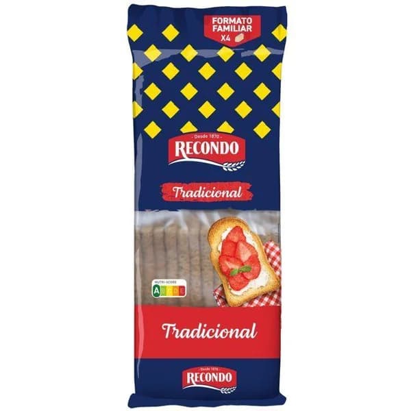 Pan tostado familiar tradicional RECONDO, paquete 540 g - 0.54 kg - Imagen del producto en Findit