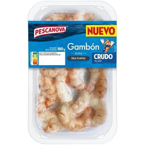 Gambón pelado PESCANOVA, bandeja 180 g - 0.18 kg - Imagen del producto en Findit