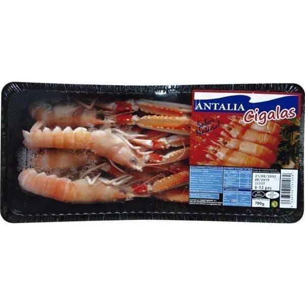 Cigala 8/12 piezas ANTALIA, bandeja 700 g - 0.7 kg - Imagen del producto en Findit
