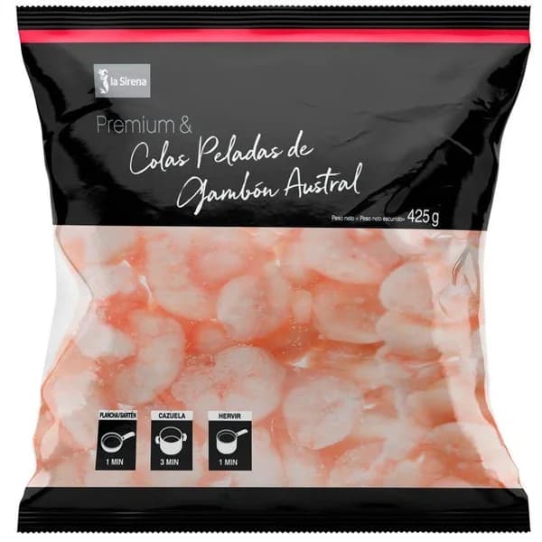 Cola pelada de gambón Austral LA SIRENA, bolsa 425 g - 0.42 kg - Imagen del producto en Findit