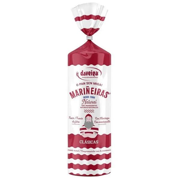 Tostas de pan Mariñeiras cálsicas DAVEIGA, paquete 200 g - 0.2 kg - Imagen del producto en Findit