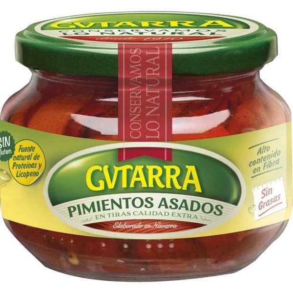 Pimiento pico asado en tiras GVTARRA, frasco 260 g - 0.26 kg - Imagen del producto en Findit