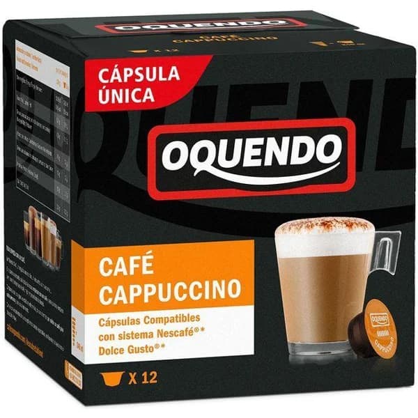 Café cappuccino compatible Dolce Gusto OQUENDO, caja 12 uds - 1 ud - Imagen del producto en Findit