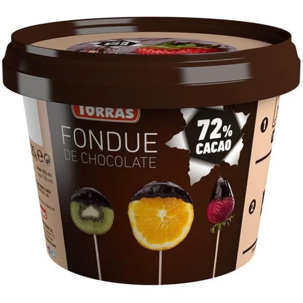 Fondue de chocolate 72% cacao TORRAS, tarrina 220 g - 0.22 kg - Imagen del producto en Findit