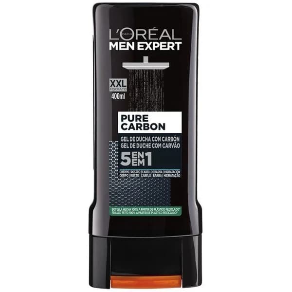 Gel pure carbon 5n1 L¿OREAL MEN EXPERT, bote 400 ml - 0.4 l - Imagen del producto en Findit