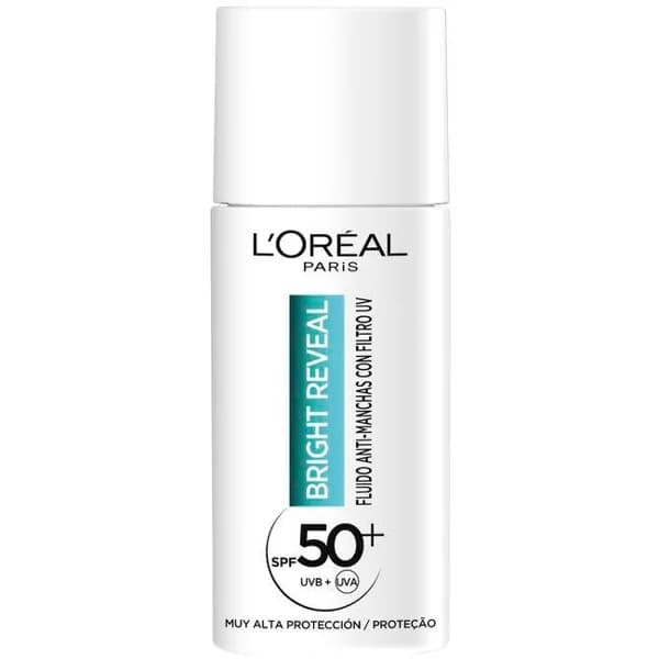 Fluido hidratante SPF50+bright reveal L`OREAL, dosificador 50 ml - 0.05 l - Imagen del producto en Findit