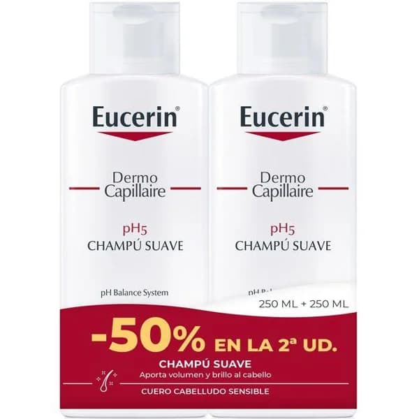 Champú EUCERIN, pack 2x250 ml - 0.5 l - Imagen del producto en Findit