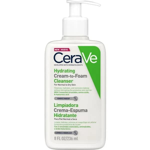 Crema espuma limpiadora hidratante CERAVE, dispensador 473 ml - 0.47 l - Imagen del producto en Findit
