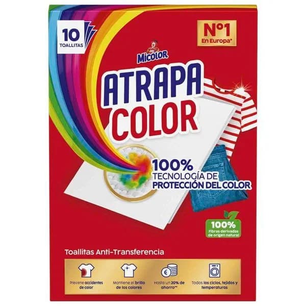 Toallas atrapa color MICOLOR, caja 10 dosis - 10 ud - Imagen del producto en Findit