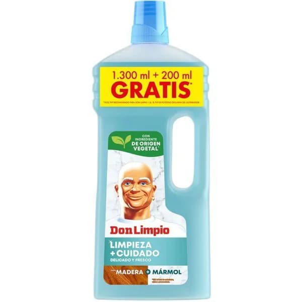 Limpiador superf. delicadas DON LIMPIO, garrafa 1,3+0,2 litros - 0.2 l - Imagen del producto en Findit