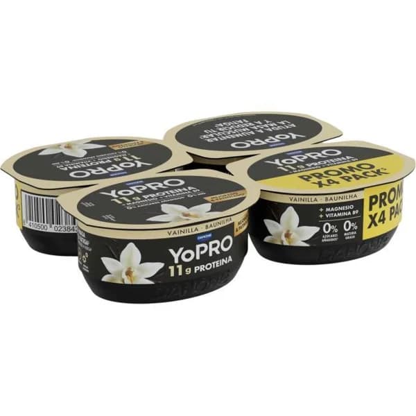Leche fermentada sabor vainilla YOPRO, pack 4x120 g - 0.48 kg - Imagen del producto en Findit