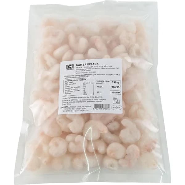 Gamba pelada 30/50 COMPESCA, bolsa 550 g - 0.55 kg - Imagen del producto en Findit