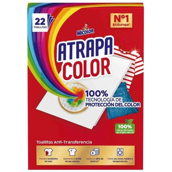 Toallitas atrapa color MICOLOR, caja 22 dosis - 22 ud - Imagen del producto en Findit