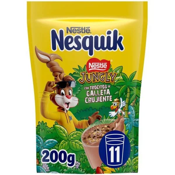 Cacao en polvo trocitos de galleta Jungly NESQUIK, bolsa 200 g - 0.2 kg - Imagen del producto en Findit